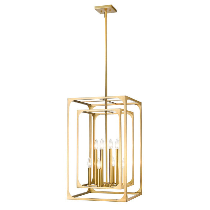 Z-Lite Easton 8 Light Chandelier, Rubbed Brass/Rubbed Brass - 3038-8RB