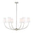 Z-Lite Shannon 6 Light 42" Chandelier, Brushed Nickel/White - 3040-42BN