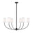 Z-Lite Shannon 6 Light 42" Chandelier, Matte Black/White - 3040-42MB