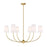 Z-Lite Shannon 6 Light 42" Chandelier, Rubbed Brass/White - 3040-42RB