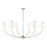 Z-Lite Shannon 6 Light 62" Chandelier, Brushed Nickel/White - 3040-62BN