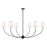 Z-Lite Shannon 6 Light 62" Chandelier, Matte Black/White - 3040-62MB