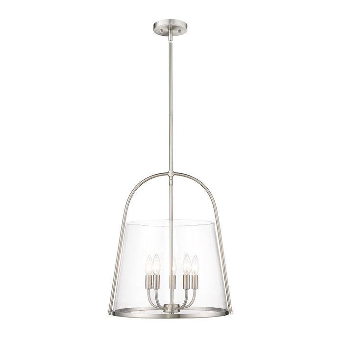 Z-Lite Archis 5 Light Pendant, Brushed Nickel/Clear - 3041P18-BN