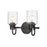 Z-Lite Kinsley 2 Light Vanity, Matte Black/Clear - 340-2V-MB