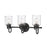 Z-Lite Kinsley 3 Light Vanity, Matte Black/Clear - 340-3V-MB