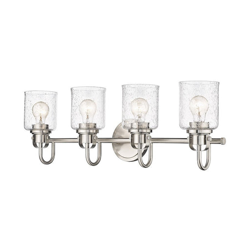 Z-Lite Kinsley 4 Light Vanity, Brushed Nickel/Clear - 340-4V-BN