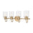 Z-Lite Kinsley 4 Light Vanity, Heirloom Gold/Clear - 340-4V-HG