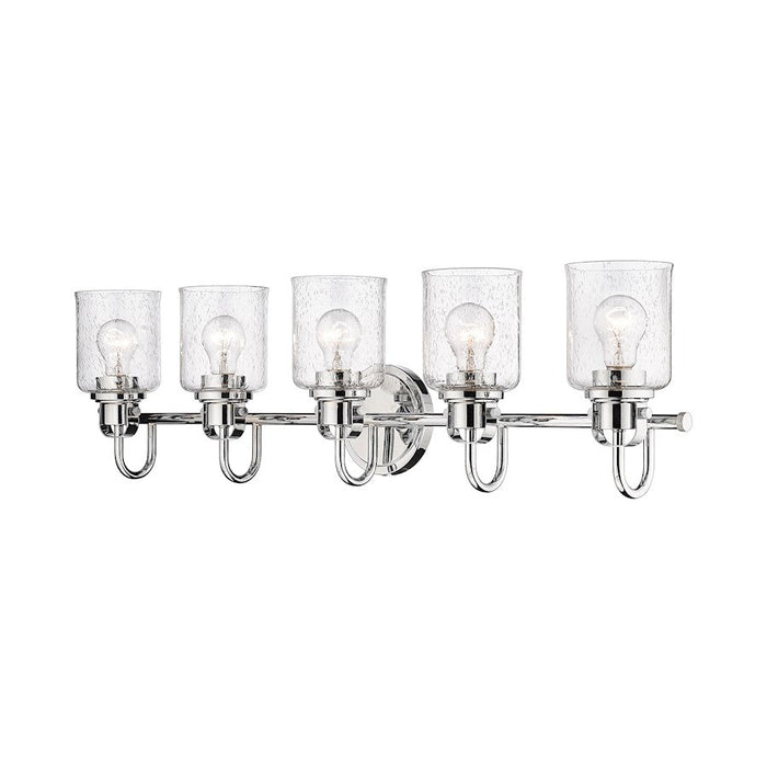 Z-Lite Kinsley 5 Light Vanity, Chrome/Clear - 340-5V-CH