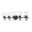 Z-Lite Kinsley 5 Light Vanity, Matte Black/Clear - 340-5V-MB