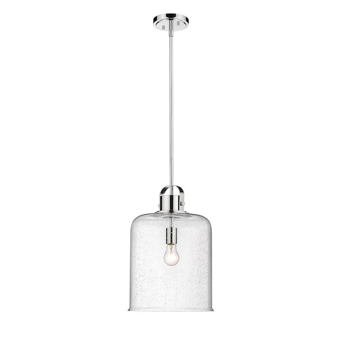 Z-Lite Kinsley 1 Light 12" Pendant, Chrome/Clear - 340P12-CH