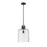 Z-Lite Kinsley 1 Light 12" Pendant, Matte Black/Clear - 340P12-MB