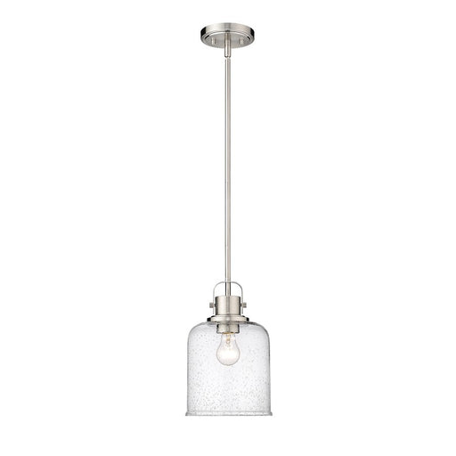 Z-Lite Kinsley 1 Light Pendant, Brushed Nickel/Clear - 340P8-BN