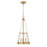 Z-Lite Prescott 3 Light Pendant, Rubbed Brass/Clear - 341P12-RB