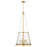 Z-Lite Prescott 4 Light Pendant, Rubbed Brass/Clear - 341P18-RB