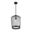 Z-Lite Lido 1 Light Pendant, Matte Black/Clear