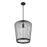 Z-Lite Lido 1 Light Pendant, Matte Black/Clear