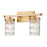 Z-Lite Archer 2 Light Vanity, Heirloom Gold/Clear - 344-2V-HG