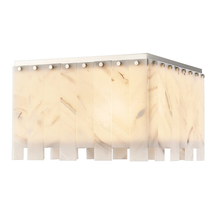 Z-Lite Viviana 6 Light Flush Mount, Polished Nickel/Alabaster - 345F17-PN