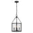 Z-Lite Barrington 4 Light Pendant, Matte Black/Clear Waterglass - 346P12-MB