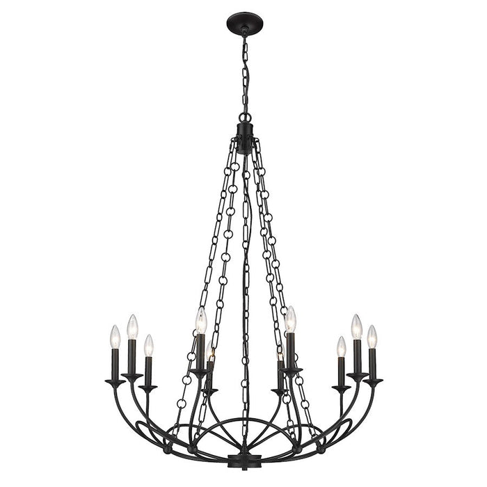 Z-Lite Arabella Chandelier, Matte Black/Matte Black