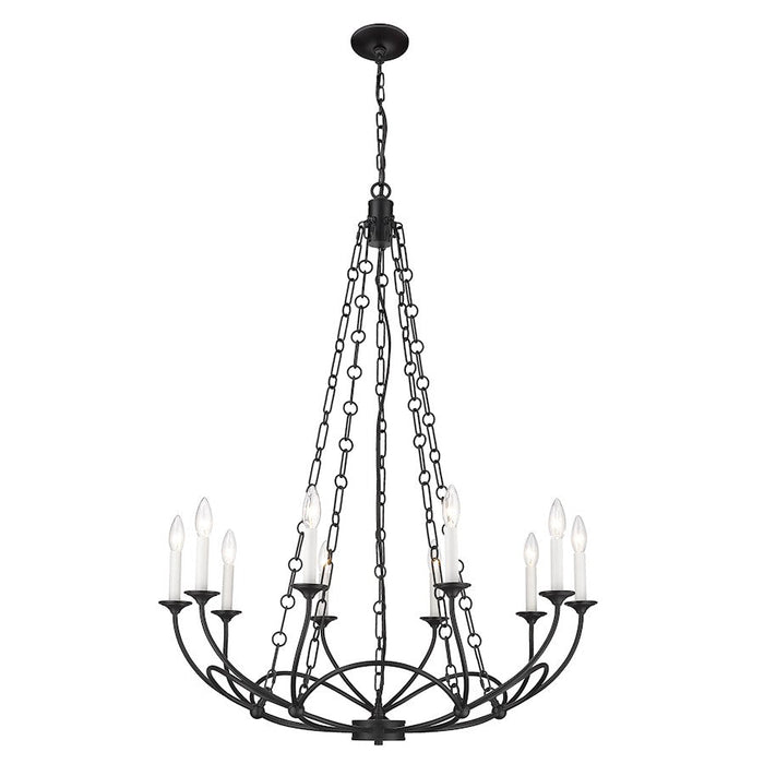 Z-Lite Arabella Chandelier, Matte Black/Matte Black