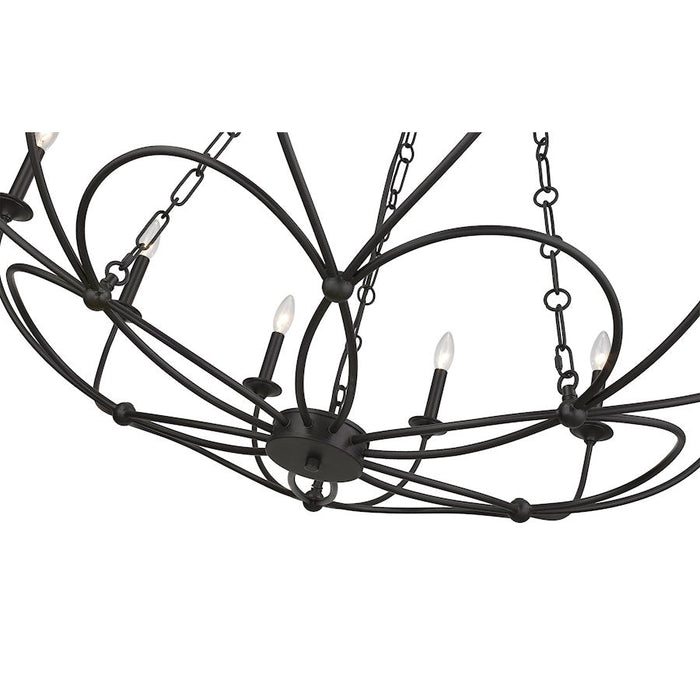 Z-Lite Arabella Chandelier, Matte Black/Matte Black