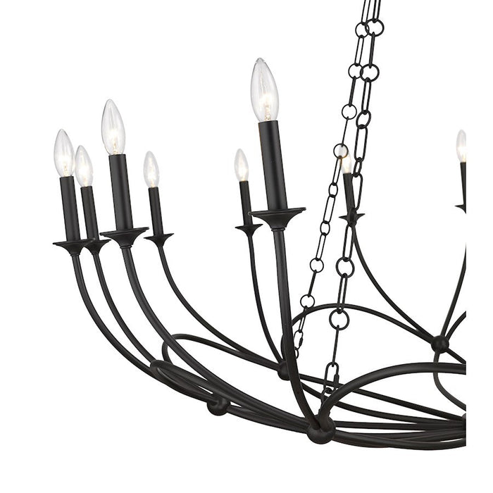 Z-Lite Arabella Chandelier, Matte Black/Matte Black