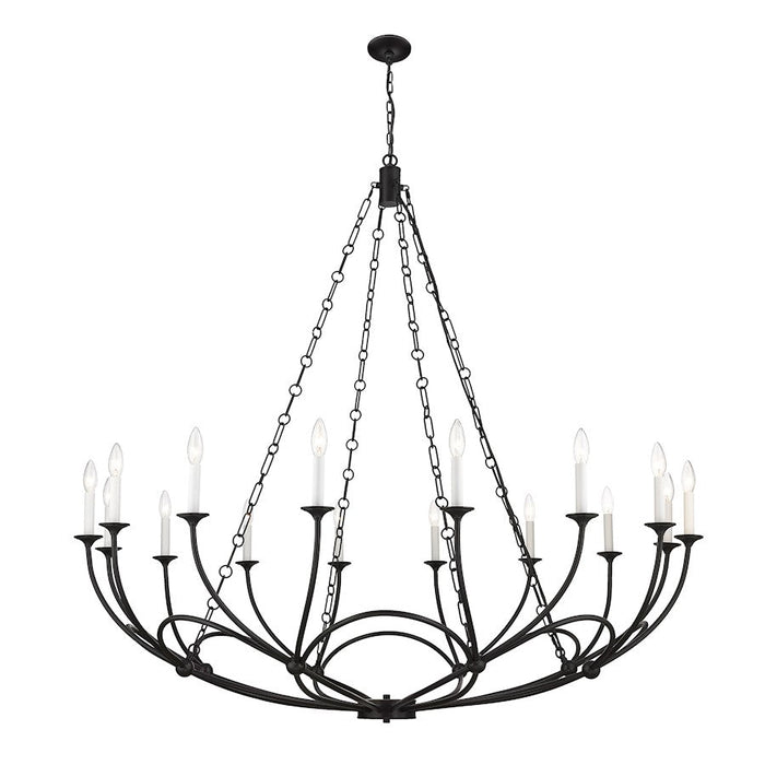 Z-Lite Arabella Chandelier, Matte Black/Matte Black