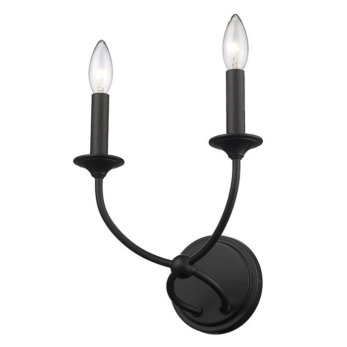 Z-Lite Arabella Wall Sconce, Matte Black/Matte Black