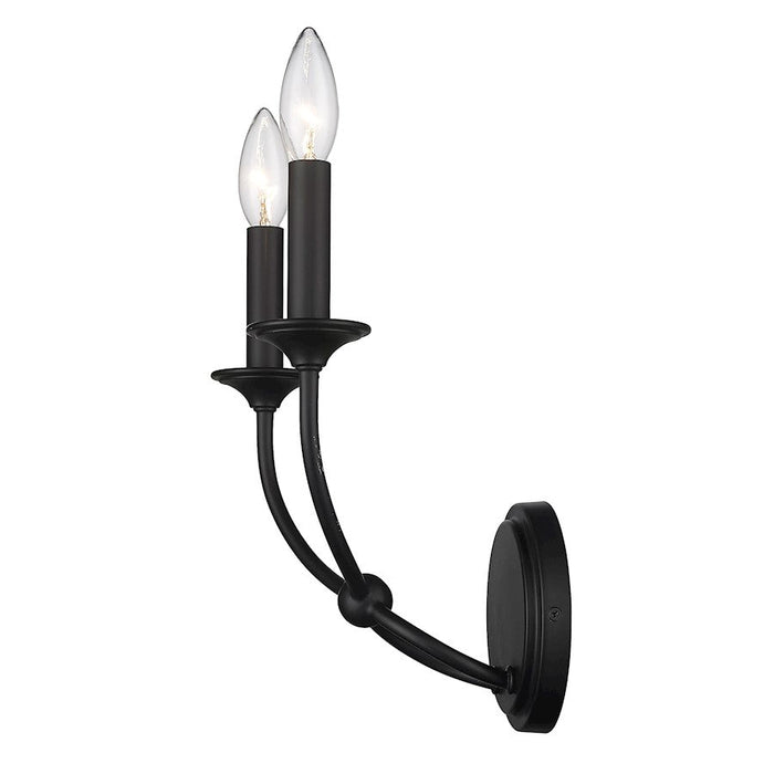 Z-Lite Arabella Wall Sconce, Matte Black/Matte Black