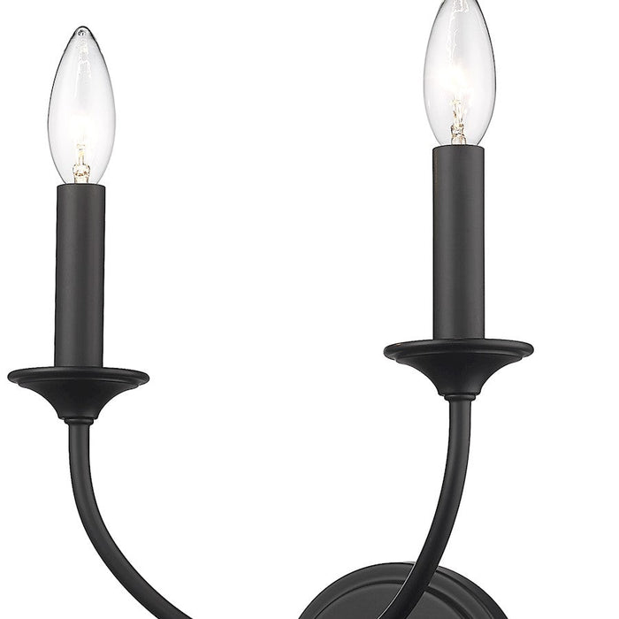 Z-Lite Arabella Wall Sconce, Matte Black/Matte Black