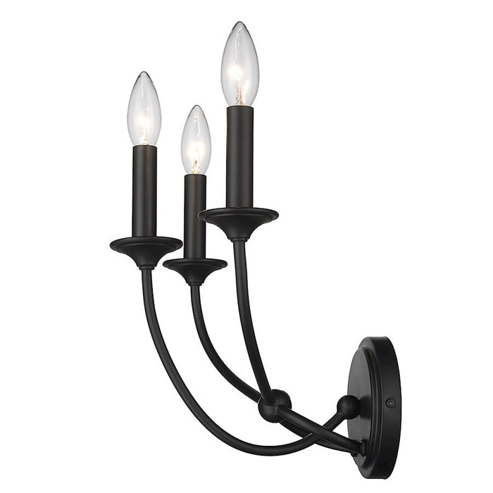 Z-Lite Arabella Wall Sconce, Matte Black/Matte Black