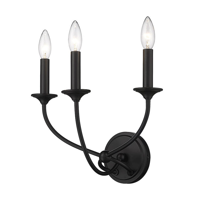 Z-Lite Arabella Wall Sconce, Matte Black/Matte Black