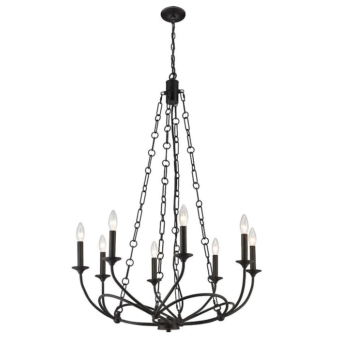 Z-Lite Arabella Chandelier, Matte Black/Matte Black