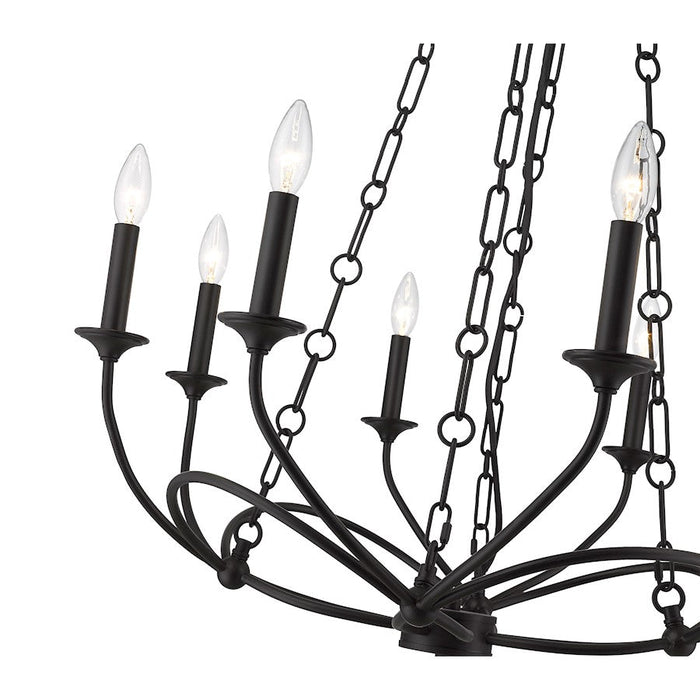 Z-Lite Arabella Chandelier, Matte Black/Matte Black