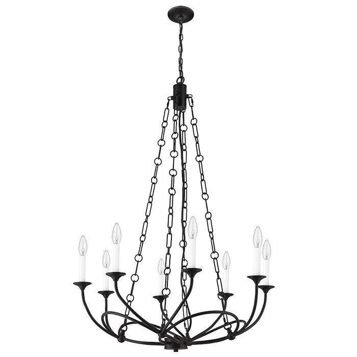 Z-Lite Arabella Chandelier, Matte Black/Matte Black