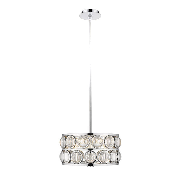 Z-Lite Eternity 3 Light Flush Mount, Chrome/Clear - 4004-14CH