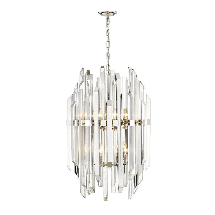 Z-Lite Bova Pendant, Polished Nickel, Clear