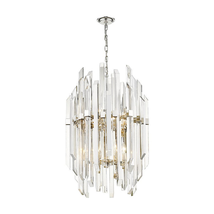 Z-Lite Bova Pendant, Polished Nickel, Clear