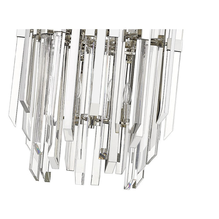 Z-Lite Bova Pendant, Polished Nickel, Clear