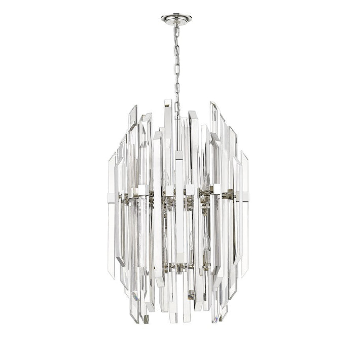 Z-Lite Bova Pendant, Polished Nickel, Clear