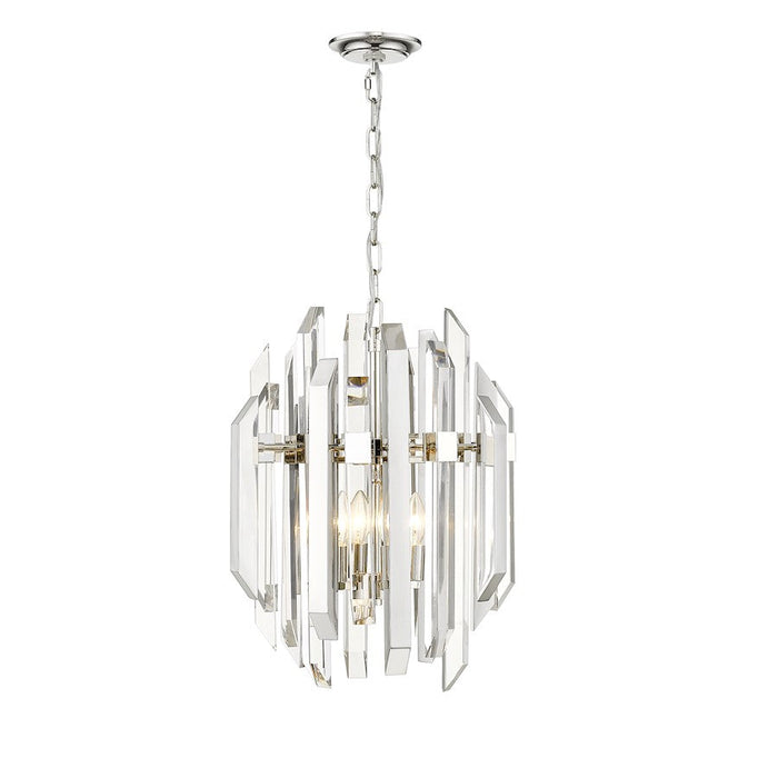 Z-Lite Bova Pendant, Polished Nickel, Clear