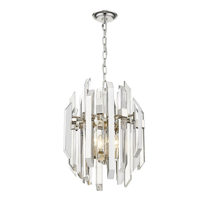 Z-Lite Bova Pendant, Polished Nickel, Clear