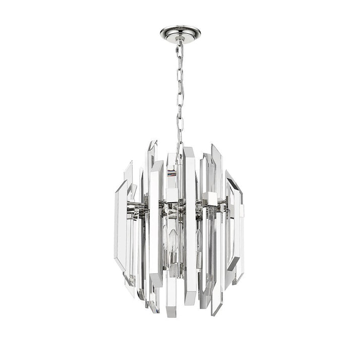 Z-Lite Bova Pendant, Polished Nickel, Clear