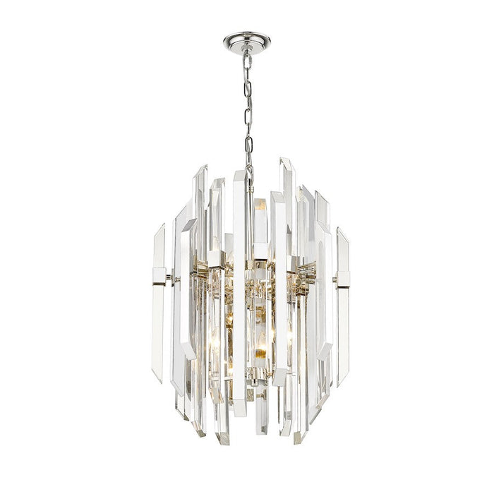 Z-Lite Bova Pendant, Polished Nickel, Clear