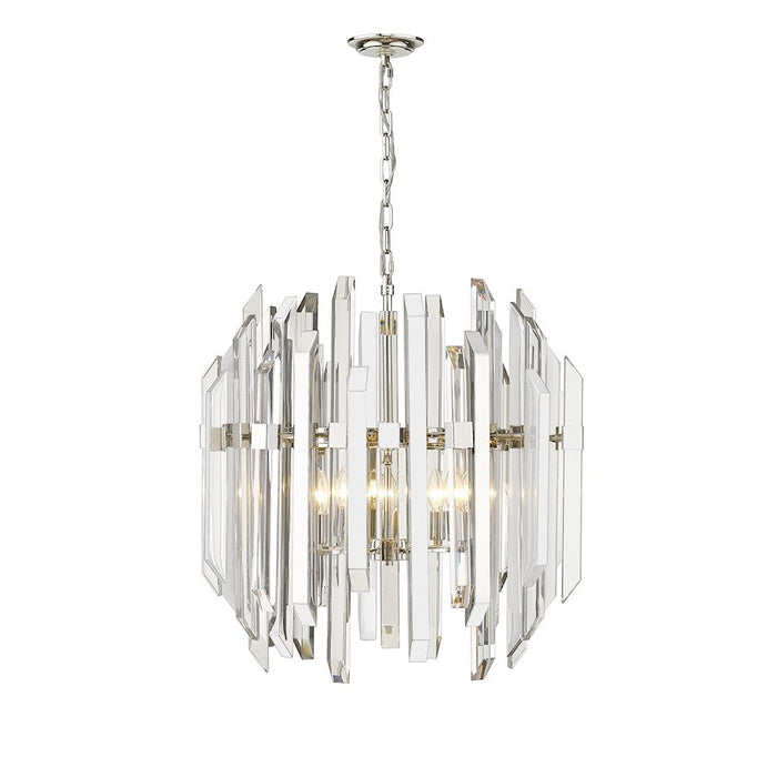 Z-Lite Bova Pendant, Polished Nickel, Clear