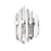 Z-Lite Bova 2 Light 17" Wall Sconce, Polished Nickel, Clear