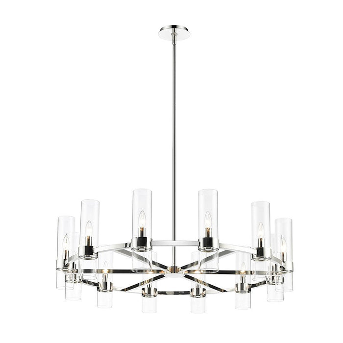 Z-Lite Datus 12 Light Chandelier in Polished Nickel/Clear - 4008-12PN