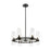 Z-Lite Datus 6 Light Chandelier in Matte Black/Clear - 4008-6MB