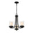 Z-Lite Willow Chandelier, Black, Inner White/Outer Clear